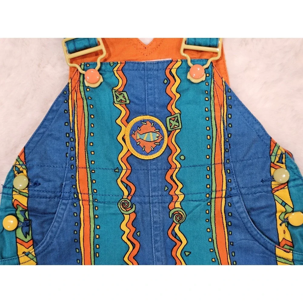 Rainbow Tag Gymboree Infant Size Fish Geometric Overalls